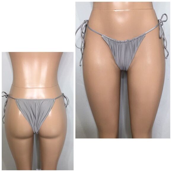New. Taupe teeny string bikini bottom. - Picture 1 of 7
